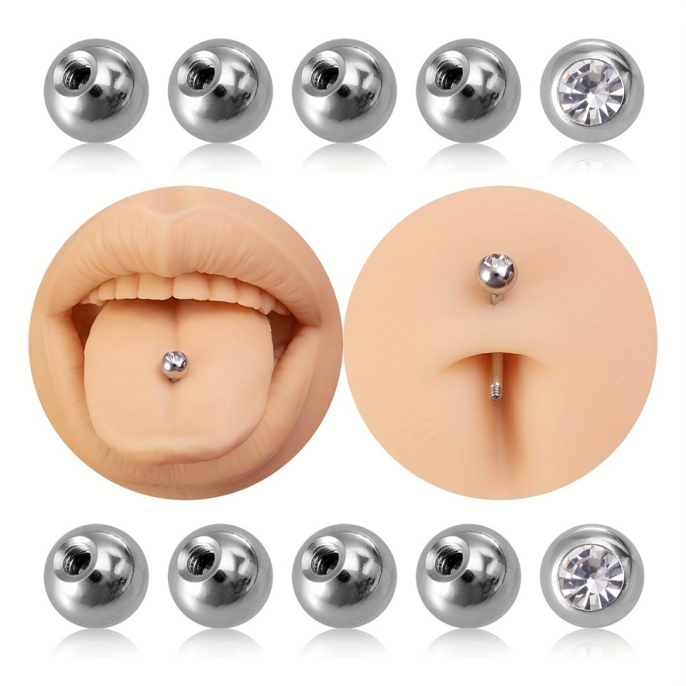 Body Jewelry In Store - 10 adet piercing topları 3mm 5mm
