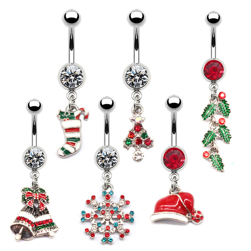 Body Jewelry Factory - Kadınlar İçin Noel Serisi Göbek Piercingi