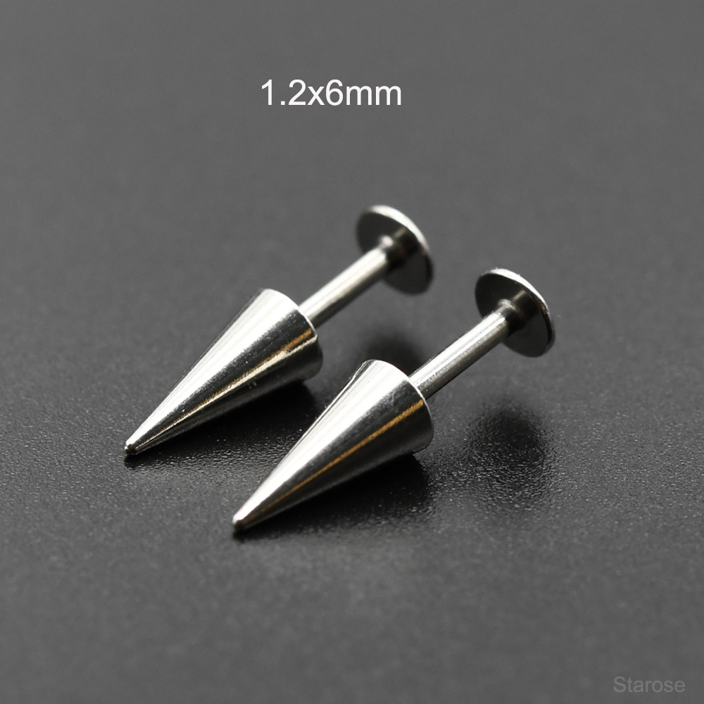Body Jewelry Vertical Labret - Starose 2 adet gotik koni paslanmaz