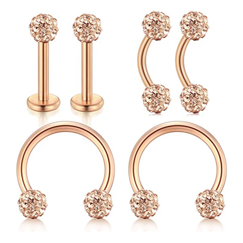 Body Jewelry Vertical Labret - 16G İleri Helix Kabuklu Kale Tragus