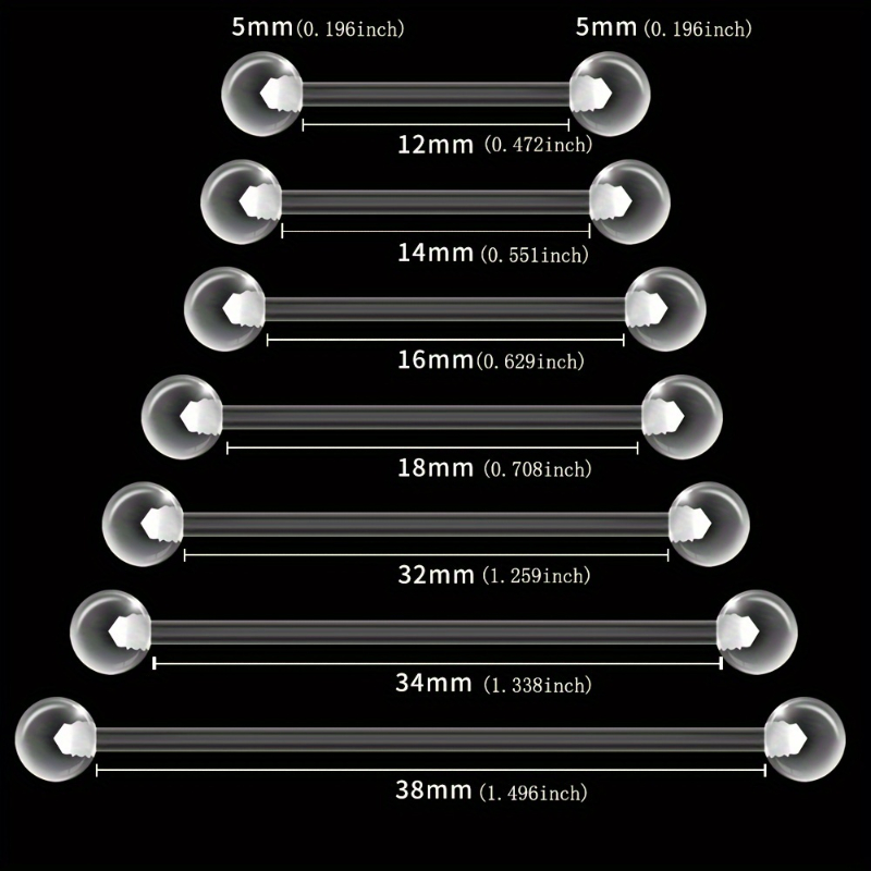Body Jewelry In Store - JKC Mağaza 10 adet Akrilik Halter