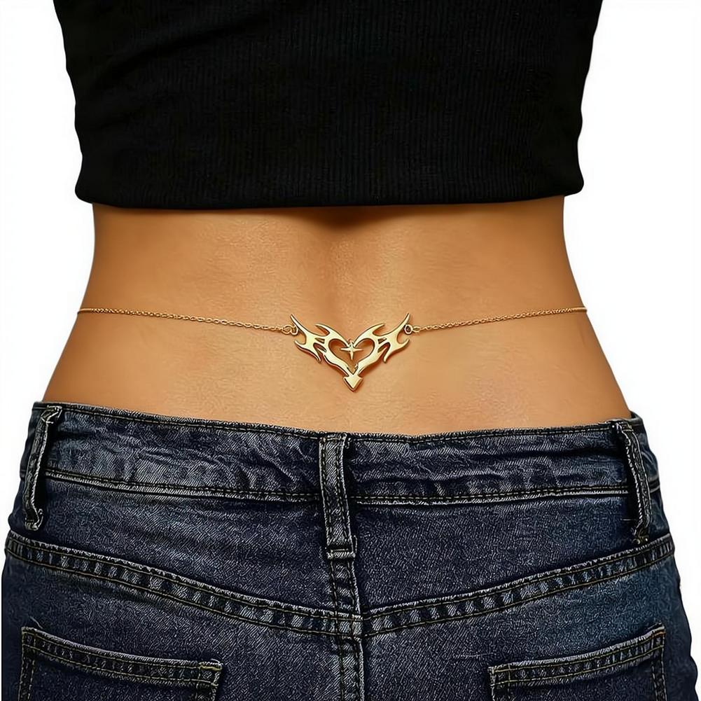 Gotik Kalp Seksi Kadın Bel Zin - Body Jewelry Y2K incelemesi ve fiyatı