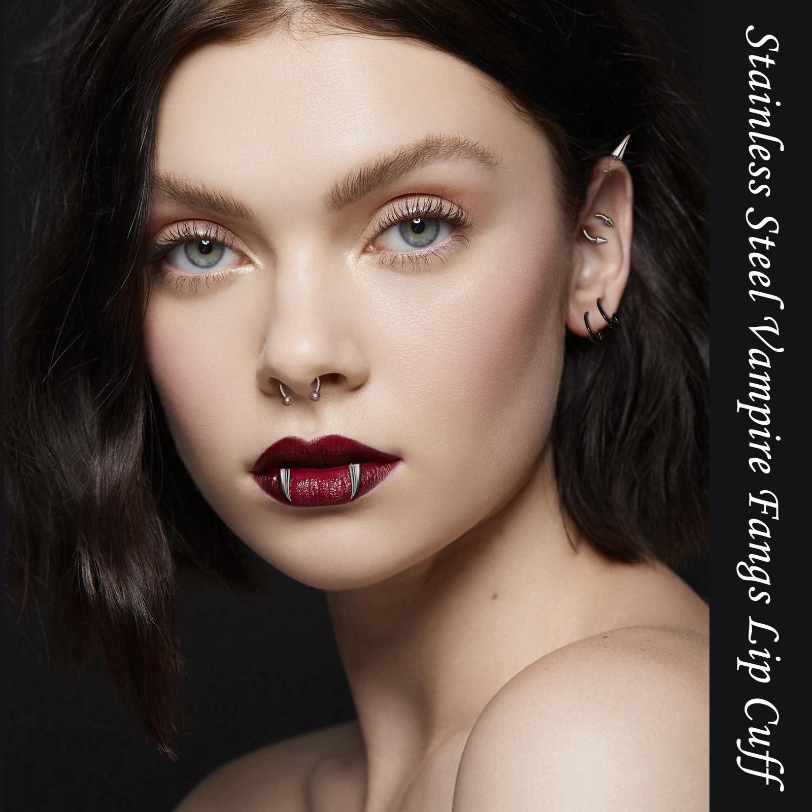 34 adet/takım 16G Yılan Isırığ - Body Jewelry Vertical Labret incelemesi ve fiyatı