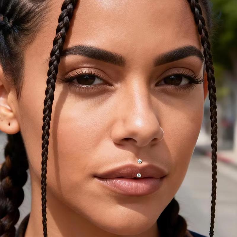4 adet Rook Piercing Takısı Ka - Body Jewelry Vertical Labret incelemesi ve fiyatı