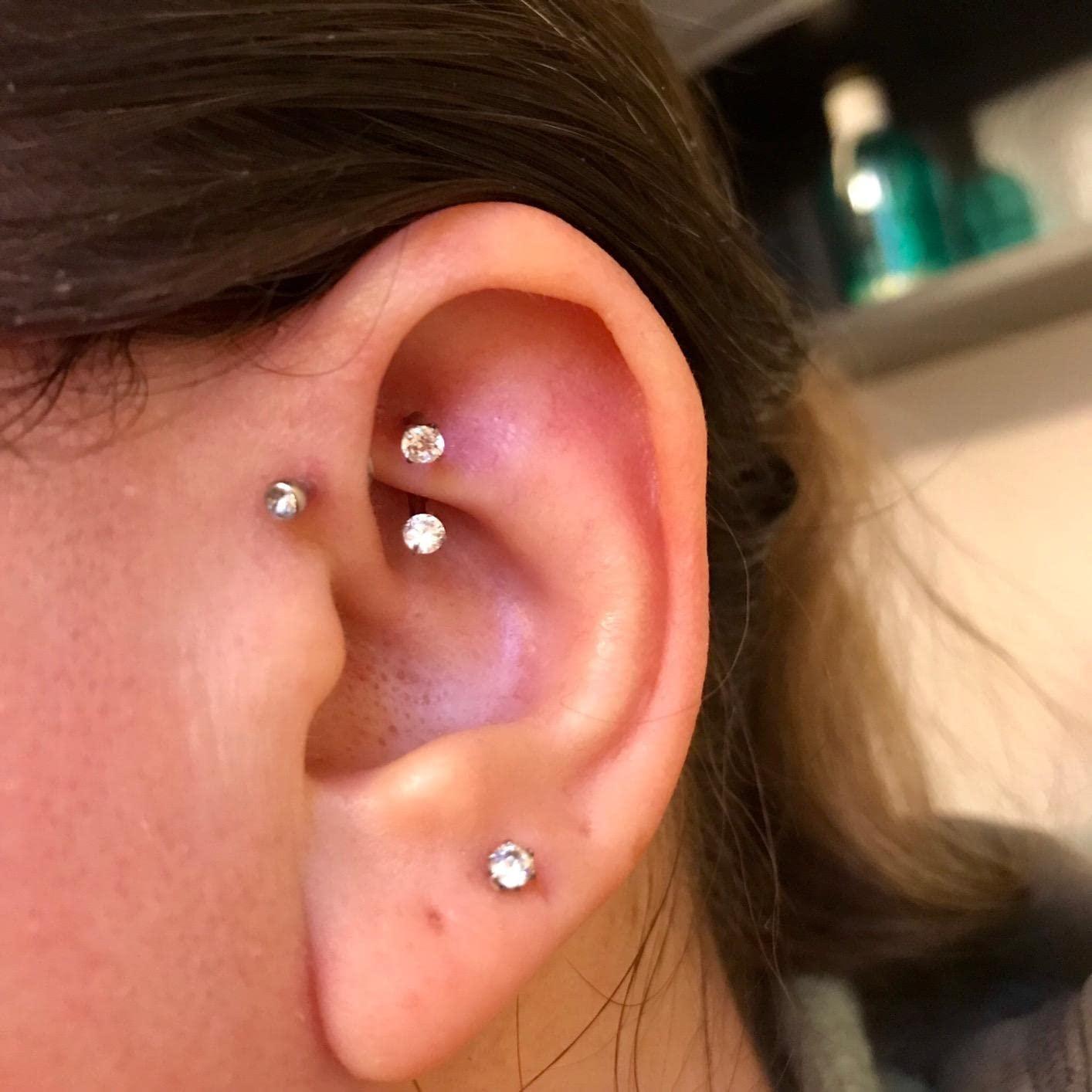 4 adet Rook Piercing Takısı Ka - Body Jewelry Vertical Labret incelemesi ve fiyatı