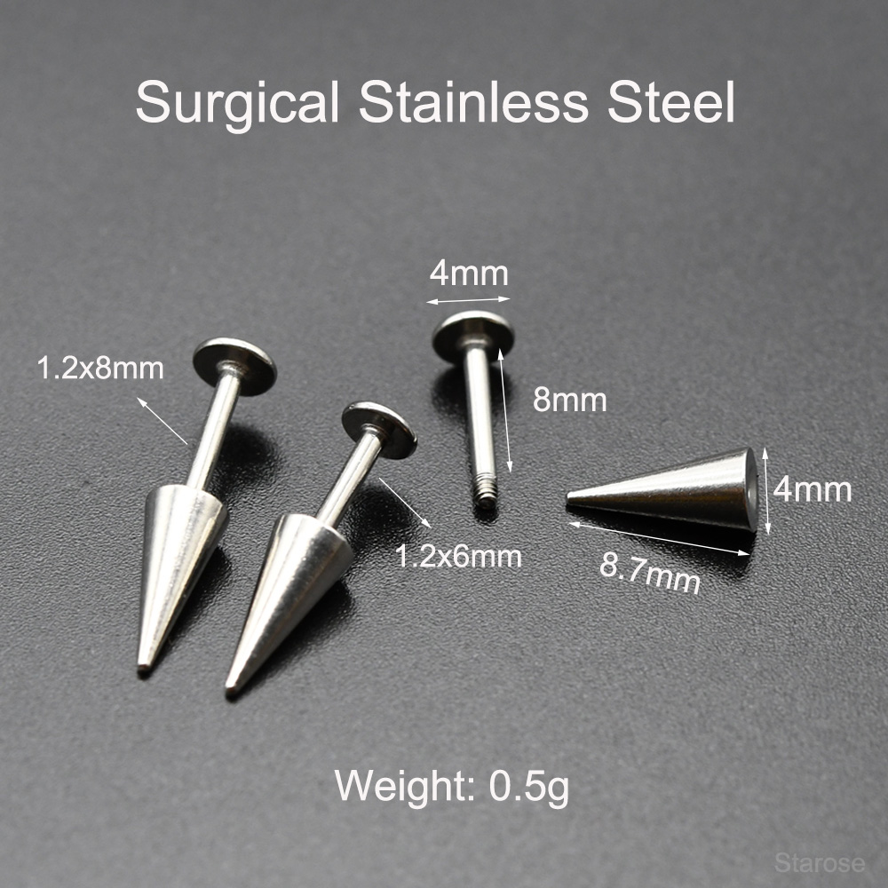 Starose 2 adet gotik koni pasl - Body Jewelry Vertical Labret incelemesi ve fiyatı