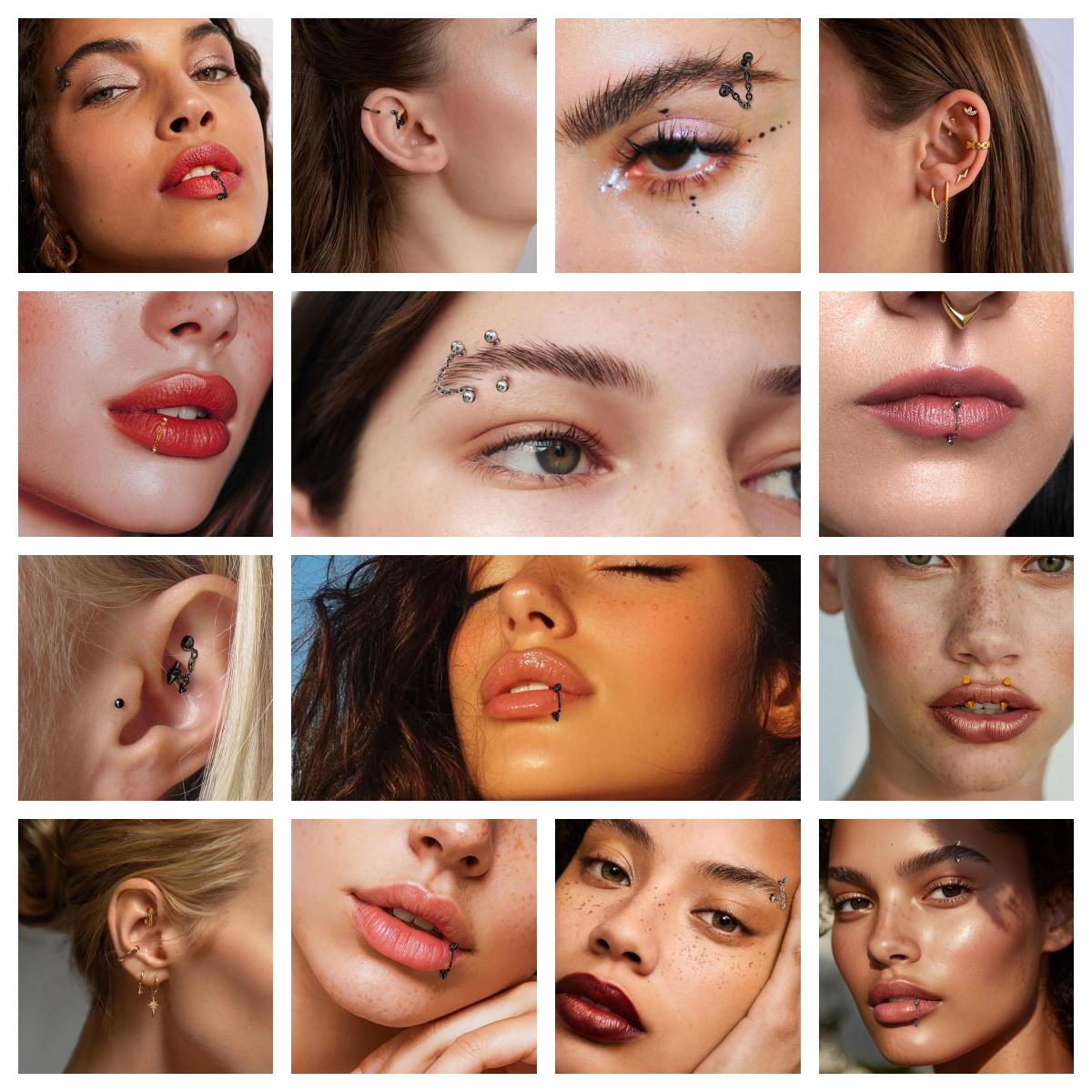 3 adet Paslanmaz Çelik 16G Zin - Body Jewelry Vertical Labret incelemesi ve fiyatı