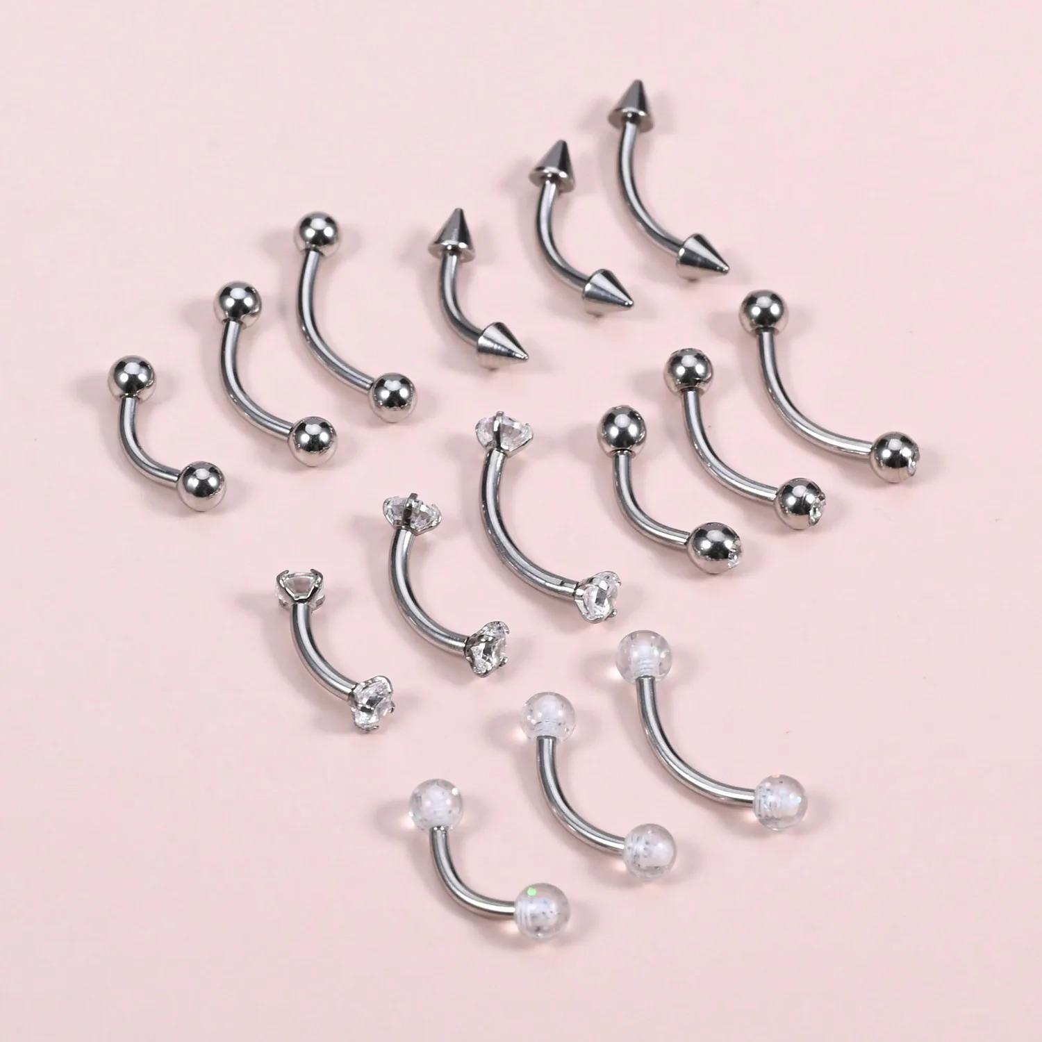 15 Adet 16g Rook Piercing Takı - Body Jewelry Vertical Labret incelemesi ve fiyatı