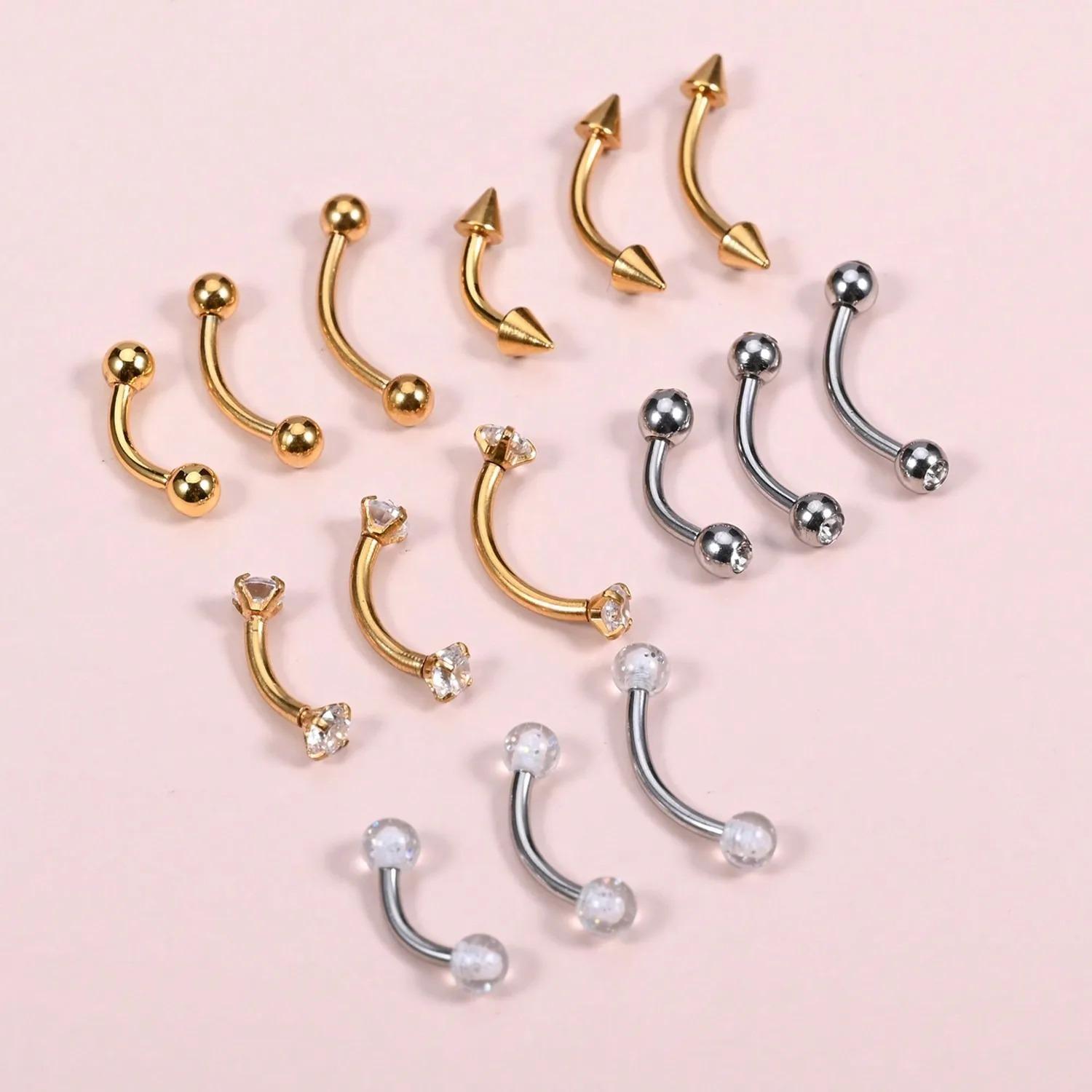 15 Adet 16g Rook Piercing Takı - Body Jewelry Vertical Labret incelemesi ve fiyatı