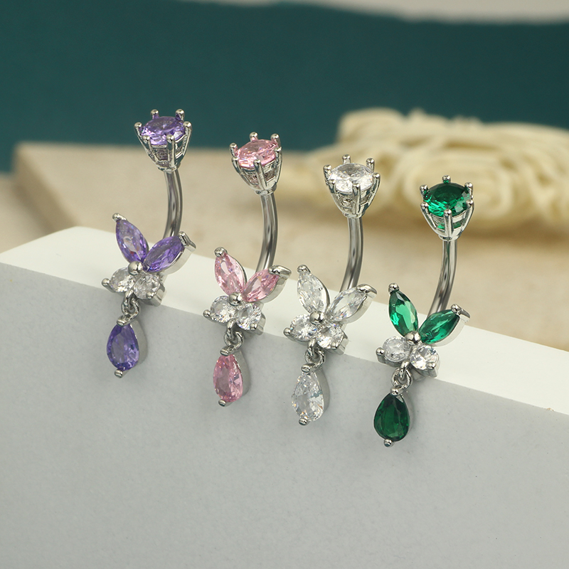 14G Dangle Kelebek Göbek Yüzük - Body Jewelry Co incelemesi ve fiyatı