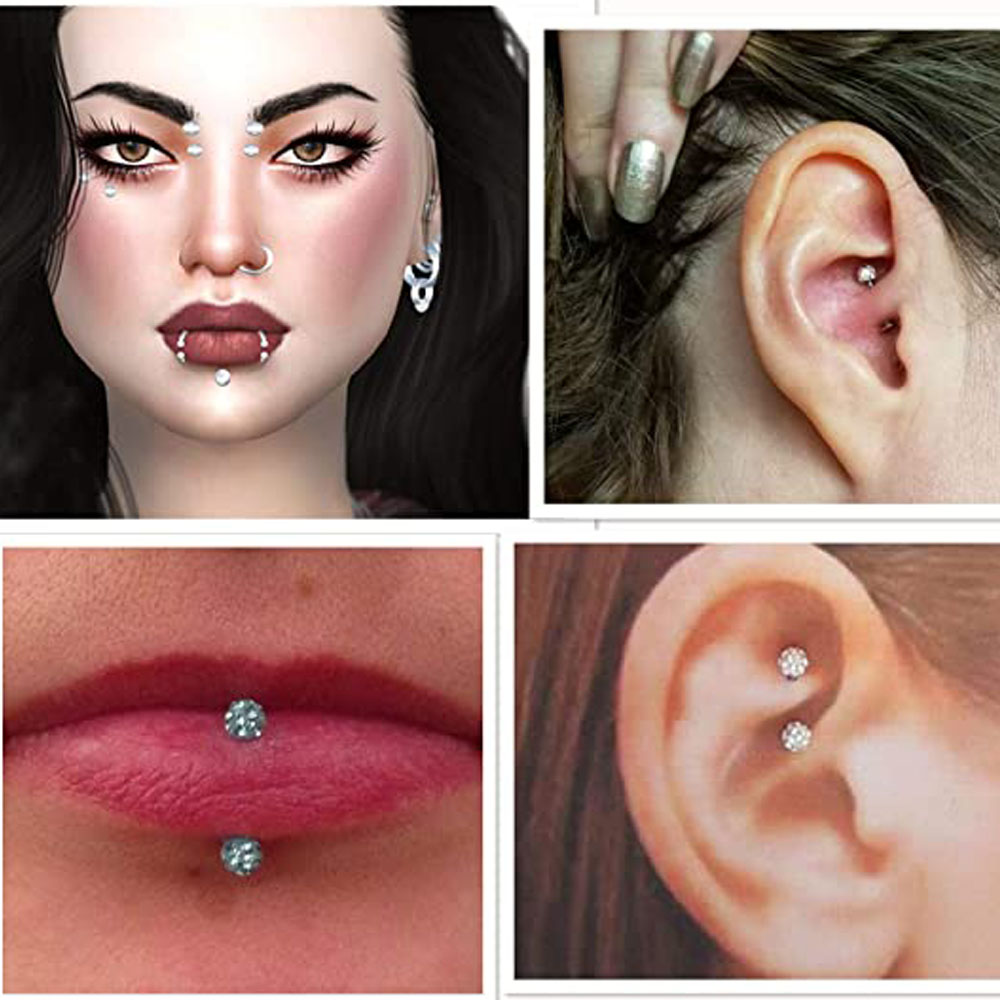 16G İleri Helix Kabuklu Kale T - Body Jewelry Vertical Labret incelemesi ve fiyatı