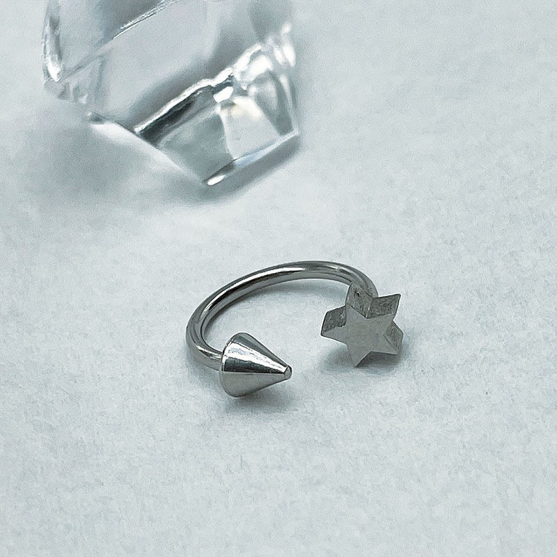 1 adet beş köşeli yıldız dudak - Body Jewelry Vertical Labret incelemesi ve fiyatı