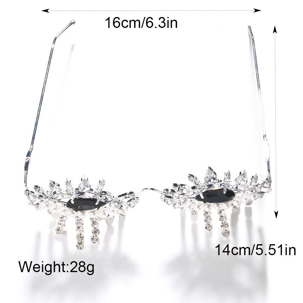 Stonefans püskül gözlük çerçev - Body Jewelry Y2K incelemesi ve fiyatı