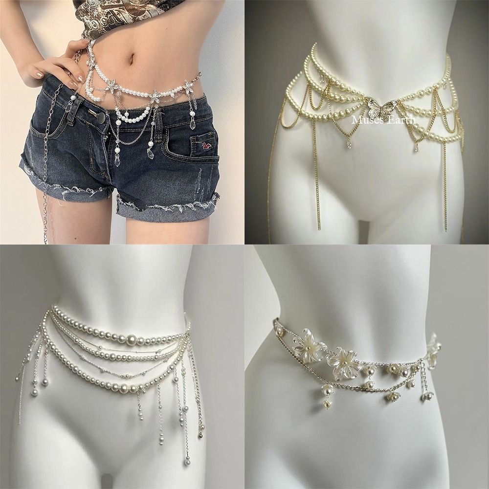 Moda Zarif İnci Bel Zincirleri - Body Jewelry Types incelemesi ve fiyatı
