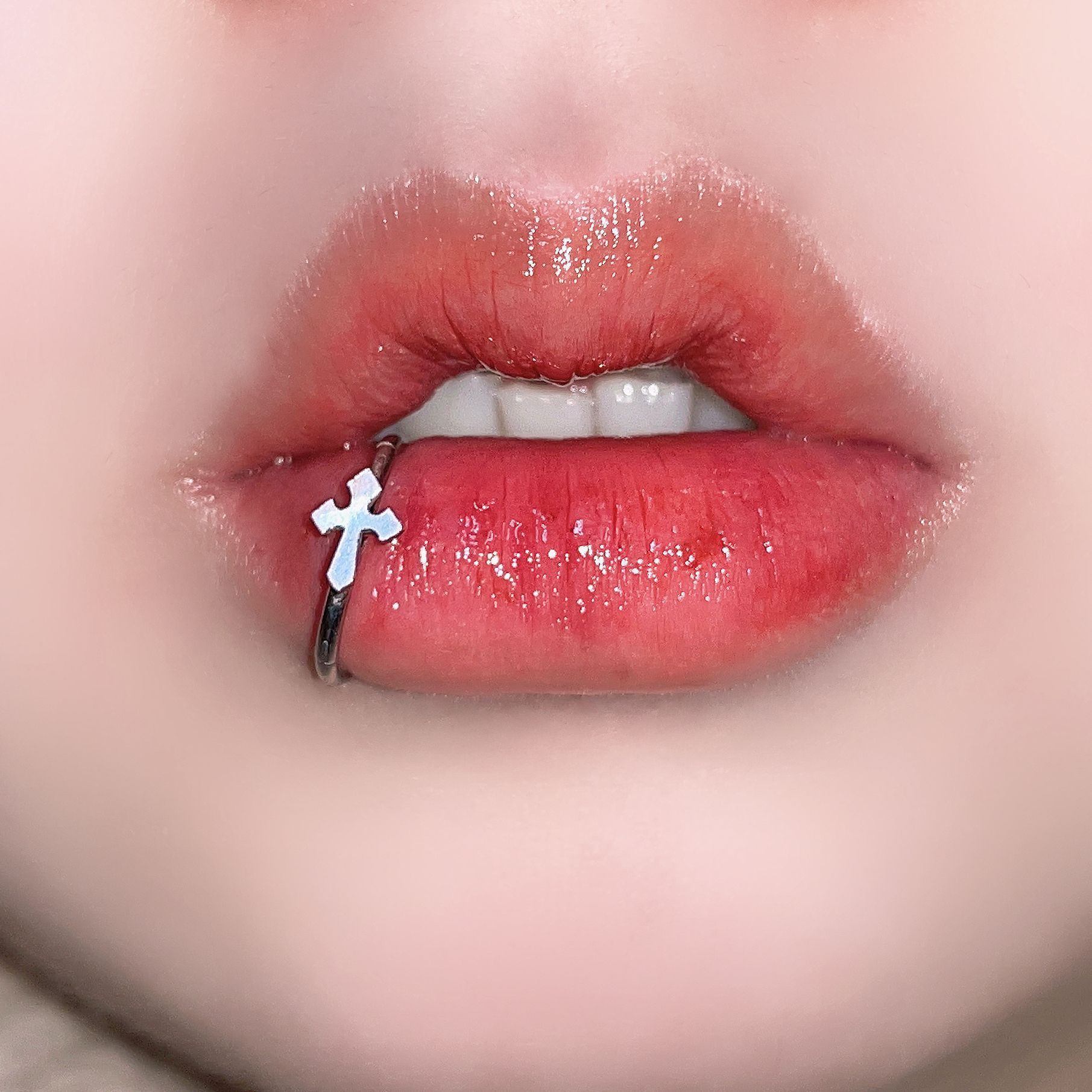 Paslanmaz Çelik Dudak Yüzük Me - Body Jewelry Vertical Labret incelemesi ve fiyatı